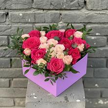 Цветочная композиция из Розы в коробке в Гусь-Железном