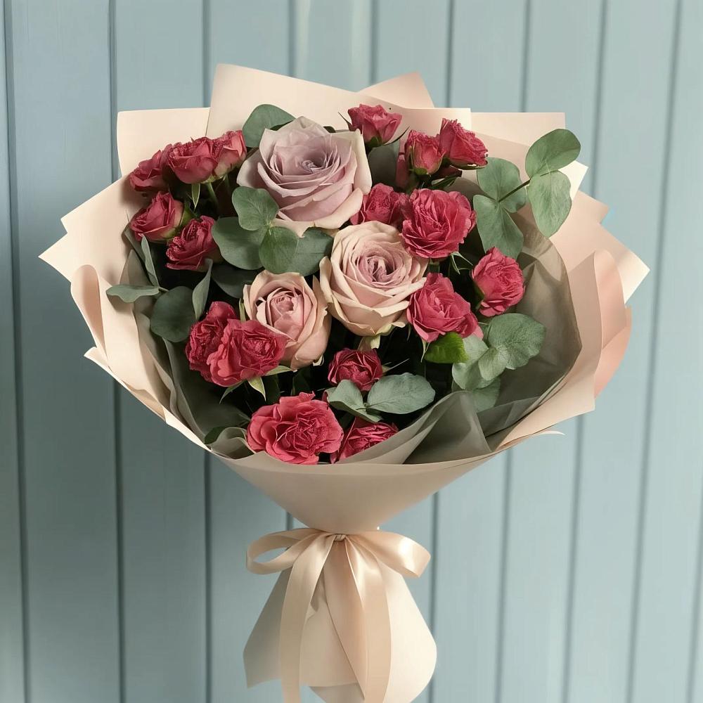 Букет цветов из: Гвоздики и Розы в Гусь-Железном
