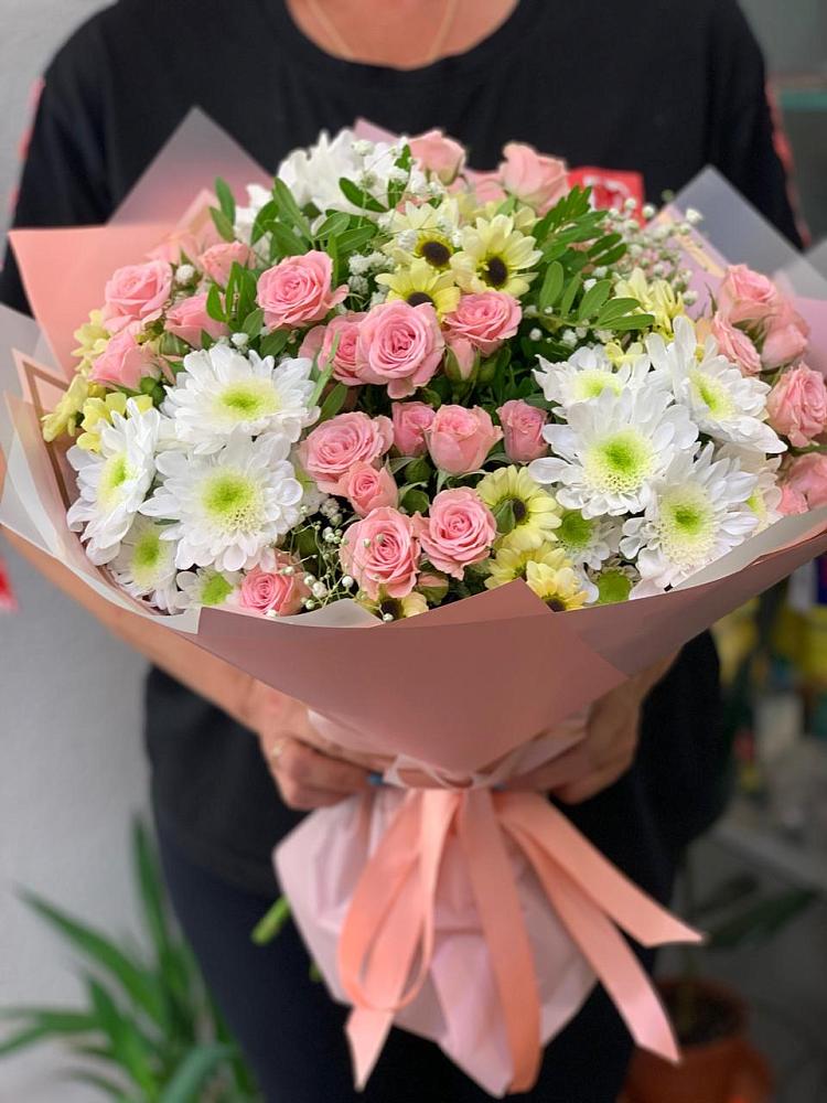 Букет цветов из: Розы и Хризантемы в Гусь-Железном