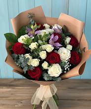 Букет цветов из:  Розы и Альстромерии #REPLACE_PRED# Гусь-Железном