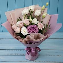 Букет цветов из:  Розы и Лизиантусы в Гусь-Железном