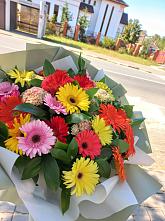 Букет цветов из:  Герберы #REPLACE_PRED# Гусь-Железном