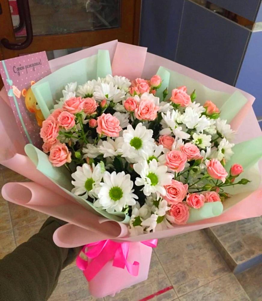 Букет цветов из: Розы и Хризантемы в Гусь-Железном