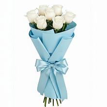 Букет 7 белых роз Проуд в Гусь-Железном