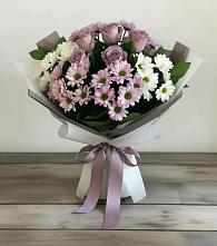 Букет цветов из:  Хризантемы и Розы #REPLACE_PRED# Гусь-Железном