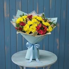 Букет цветов из:  Альстромерии и Хризантемы #REPLACE_PRED# Гусь-Железном