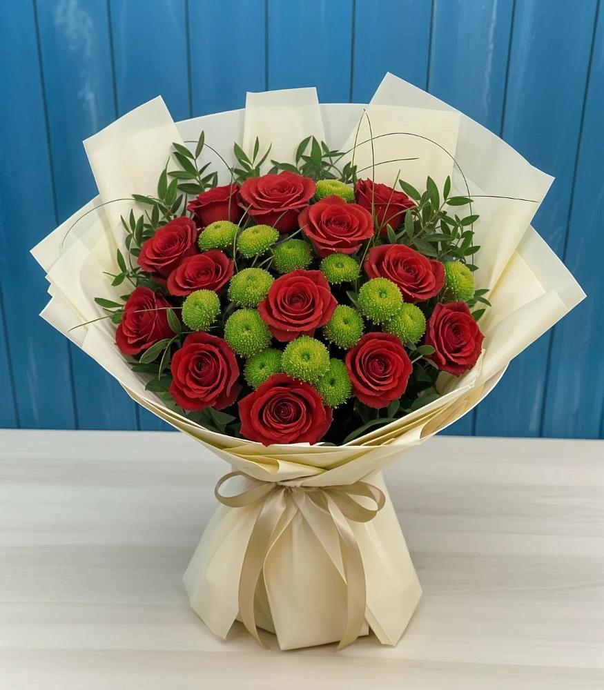 Букет цветов из: Розы и Хризантемы в Гусь-Железном