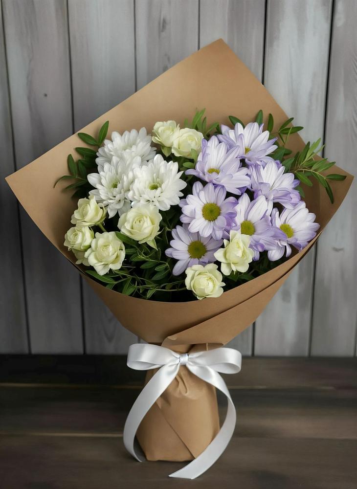 Букет цветов из: Хризантемы и Розы в Гусь-Железном
