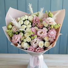 Букет цветов из:  Альстромерии и Розы в Гусь-Железном